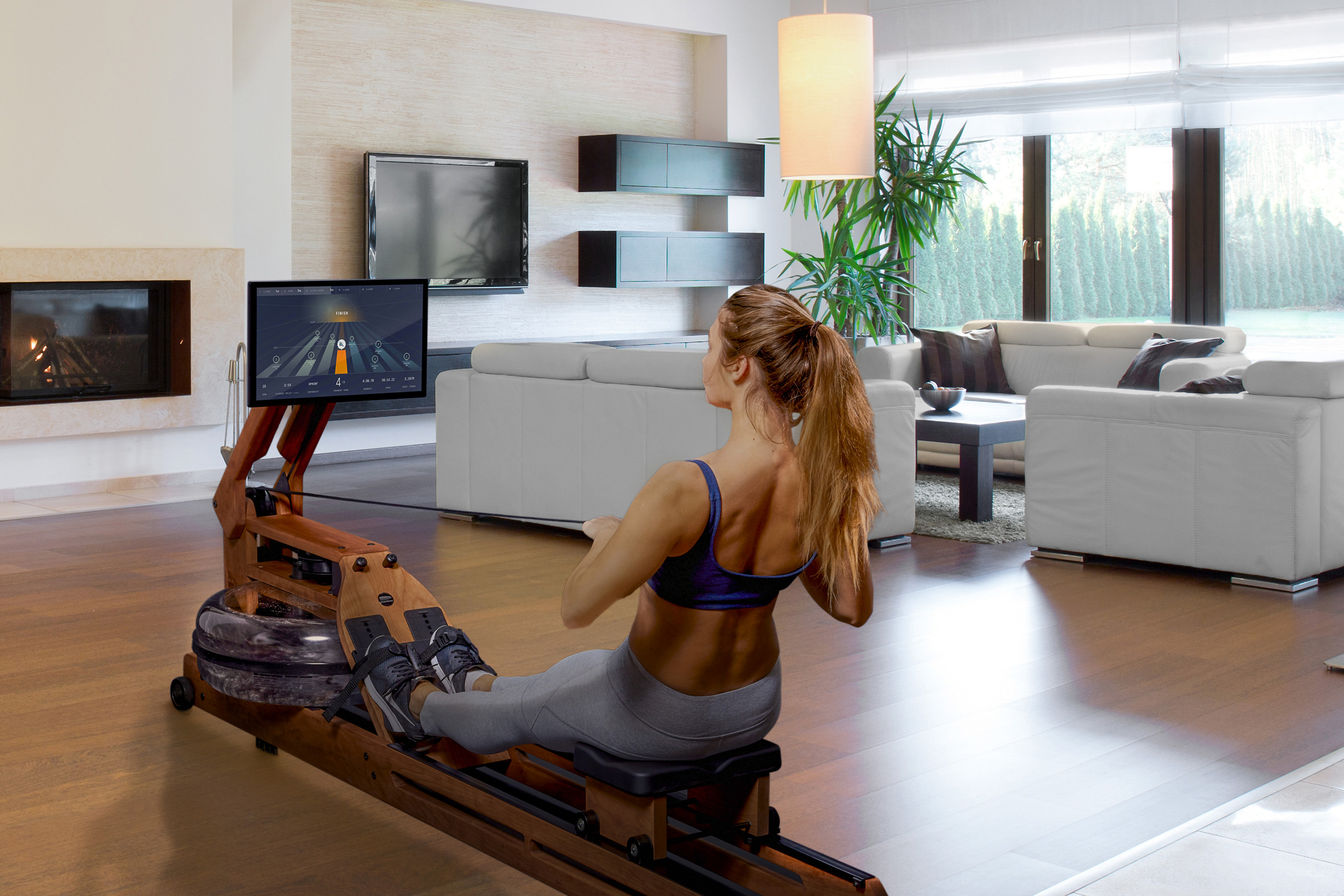 Eratta game-based connected rower